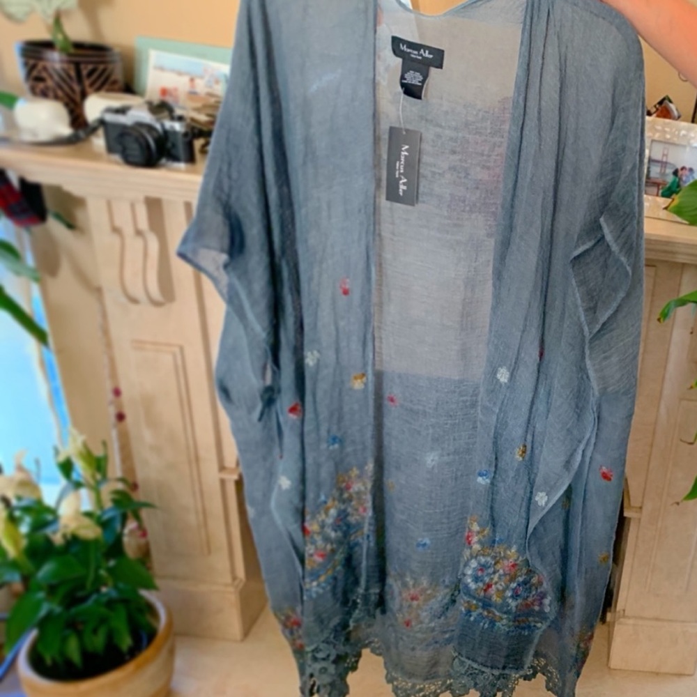 Marcus Alder NY Embroidered Kimono in Blue *NWT*